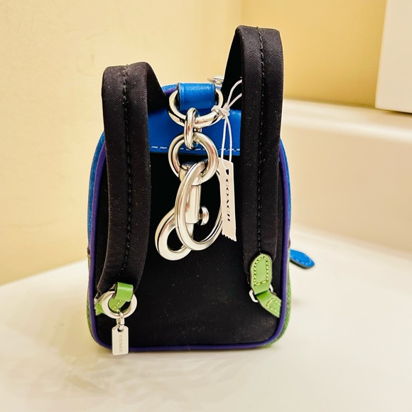 Coach Color block Backpack Keychain/ Bag Charm - Picture 6 of 9